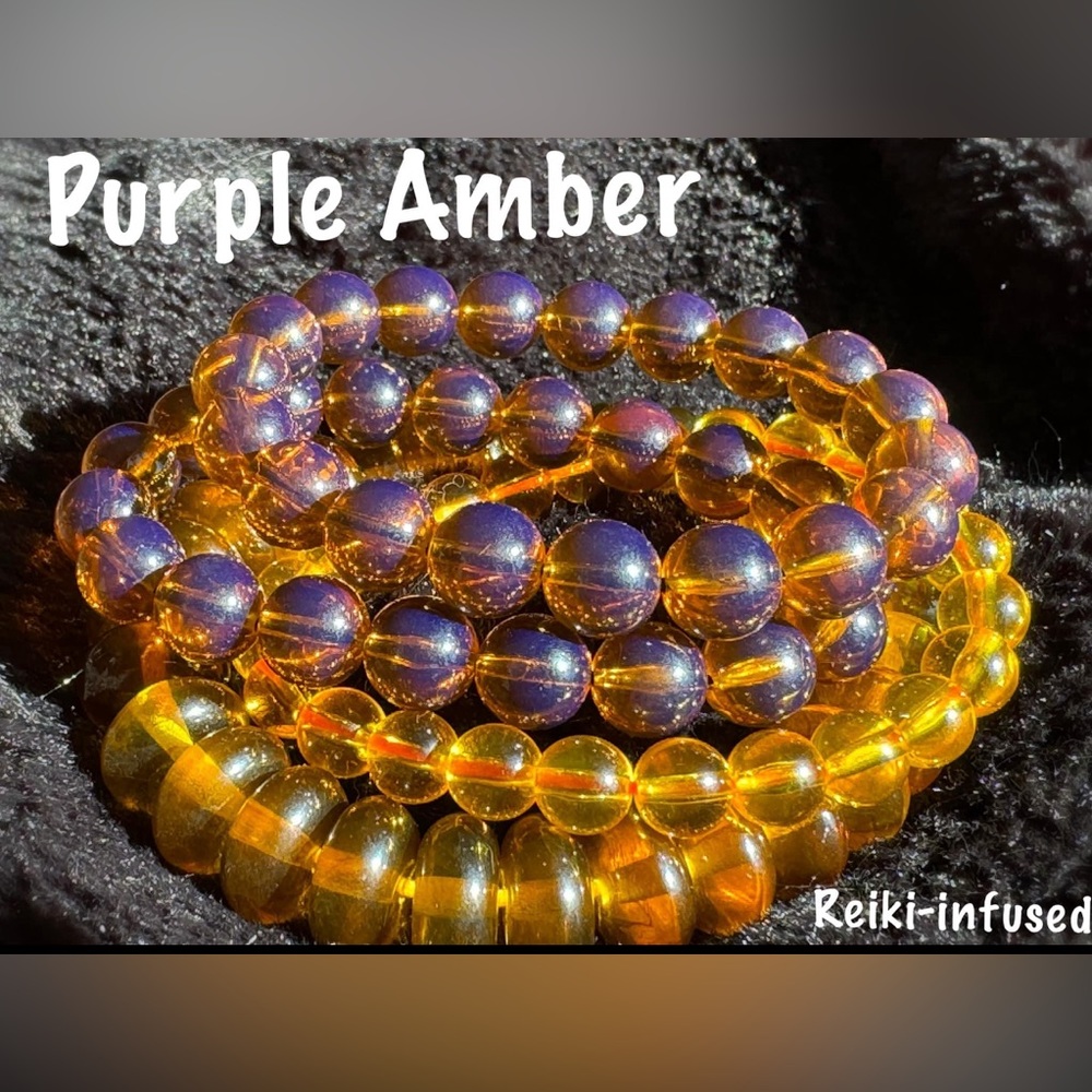 💜💜 RARE ‼️ PURPLE AMBER 💜💜Grade A+ 10 mm